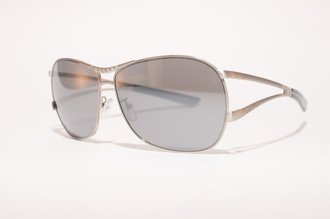 Catchy/ Brushed Silver/ Smoke Mirrored Lens